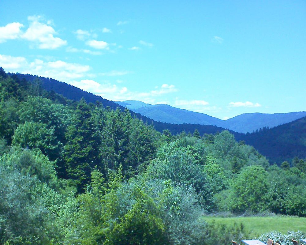 Le petit ballon vu depuis le Domaine Langmatt à Murbach le 02.06.2019 à 14:45 Le petit ballon (Alsace, Vosges) le 02.06.2019 à 14:45