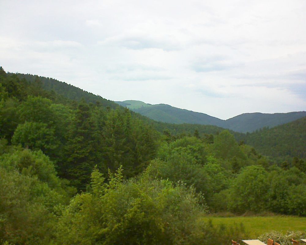 Le petit ballon vu depuis le Domaine Langmatt à Murbach le 03.06.2019 à 15:45 Le petit ballon (Alsace, Vosges) le 03.06.2019 à 15:45