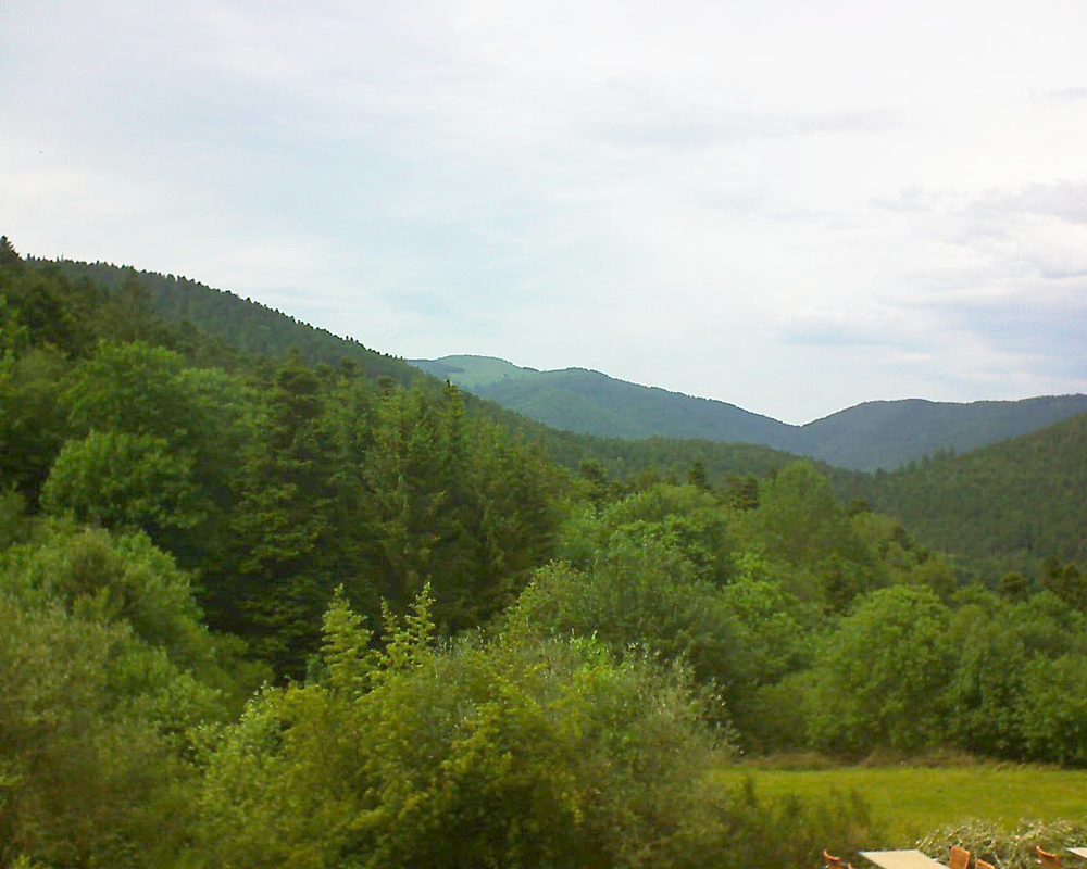 Le petit ballon vu depuis le Domaine Langmatt à Murbach le 03.06.2019 à 16:00 Le petit ballon (Alsace, Vosges) le 03.06.2019 à 16:00