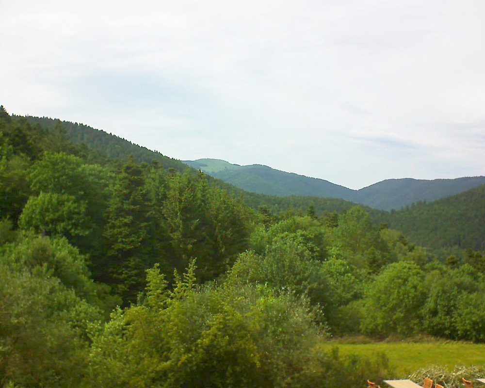 Le petit ballon vu depuis le Domaine Langmatt à Murbach le 03.06.2019 à 16:15 Le petit ballon (Alsace, Vosges) le 03.06.2019 à 16:15