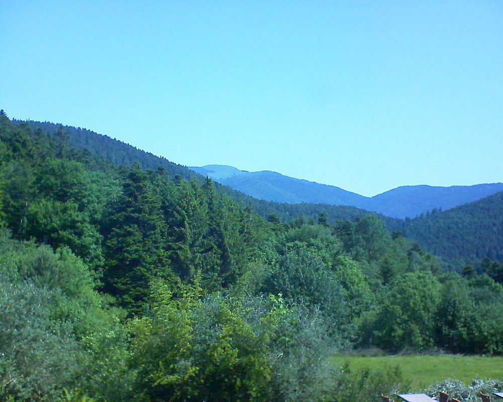 Le petit ballon vu depuis le Domaine Langmatt à Murbach le 04.06.2019 à 10:45 Le petit ballon (Alsace, Vosges) le 04.06.2019 à 10:45