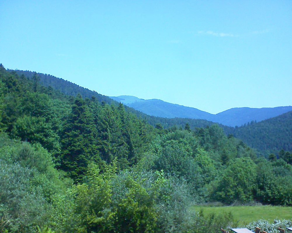 Le petit ballon vu depuis le Domaine Langmatt à Murbach le 04.06.2019 à 11:45 Le petit ballon (Alsace, Vosges) le 04.06.2019 à 11:45