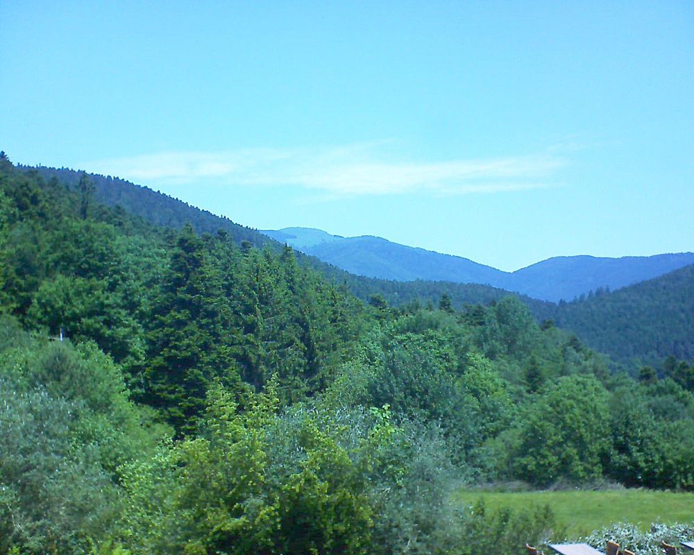 Le petit ballon vu depuis le Domaine Langmatt à Murbach le 04.06.2019 à 12:15 Le petit ballon (Alsace, Vosges) le 04.06.2019 à 12:15
