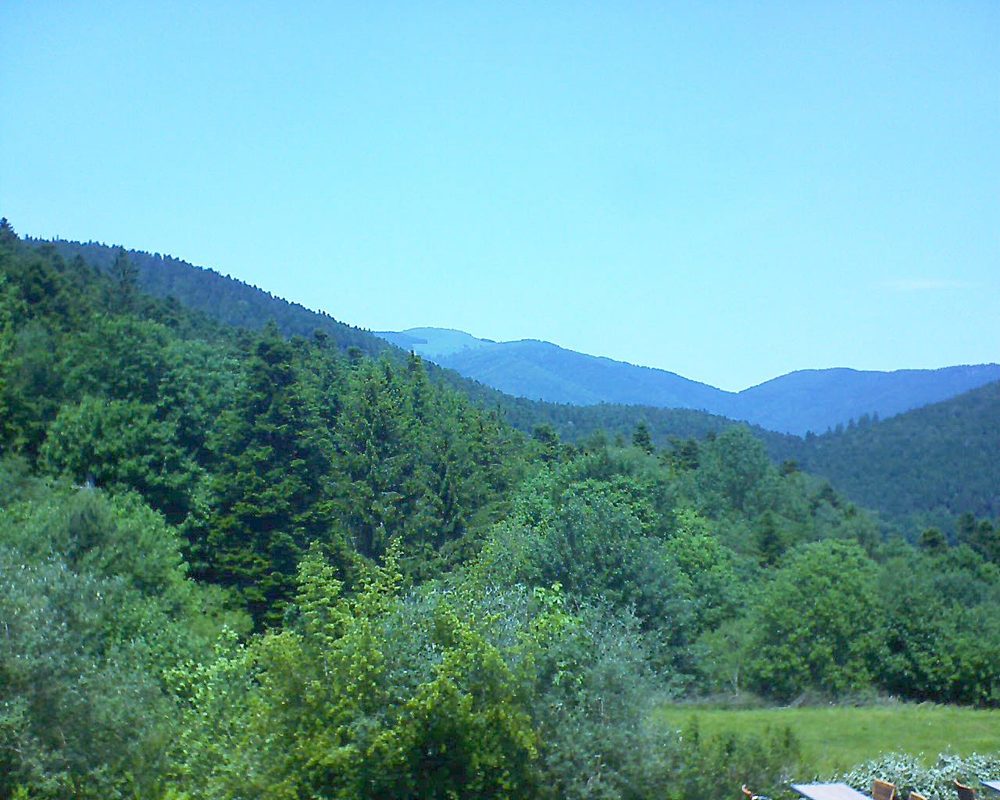 Le petit ballon vu depuis le Domaine Langmatt à Murbach le 04.06.2019 à 13:30 Le petit ballon (Alsace, Vosges) le 04.06.2019 à 13:30