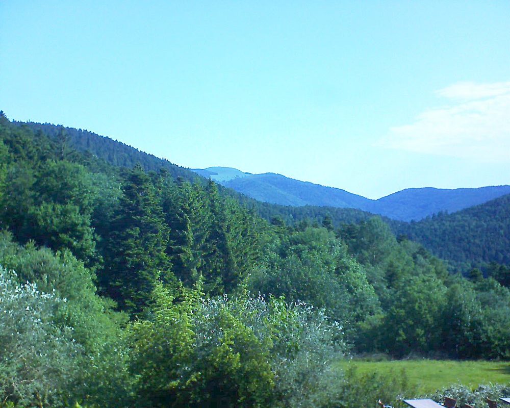 Le petit ballon vu depuis le Domaine Langmatt à Murbach le 05.06.2019 à 09:15 Le petit ballon (Alsace, Vosges) le 05.06.2019 à 09:15