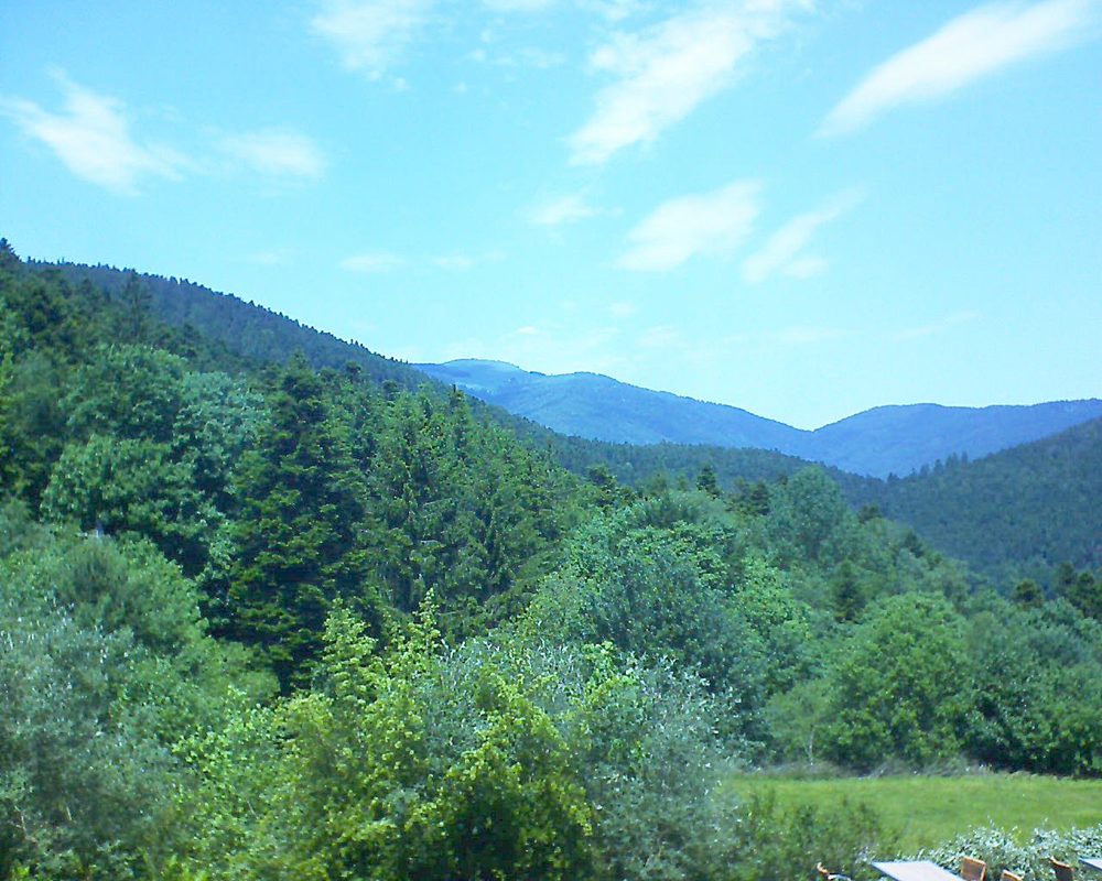 Le petit ballon vu depuis le Domaine Langmatt à Murbach le 05.06.2019 à 13:30 Le petit ballon (Alsace, Vosges) le 05.06.2019 à 13:30