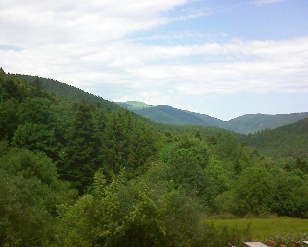 Le petit ballon vu depuis le Domaine Langmatt à Murbach le 07.06.2019 à 14:00 Le petit ballon (Alsace, Vosges) le 07.06.2019 à 14:00
