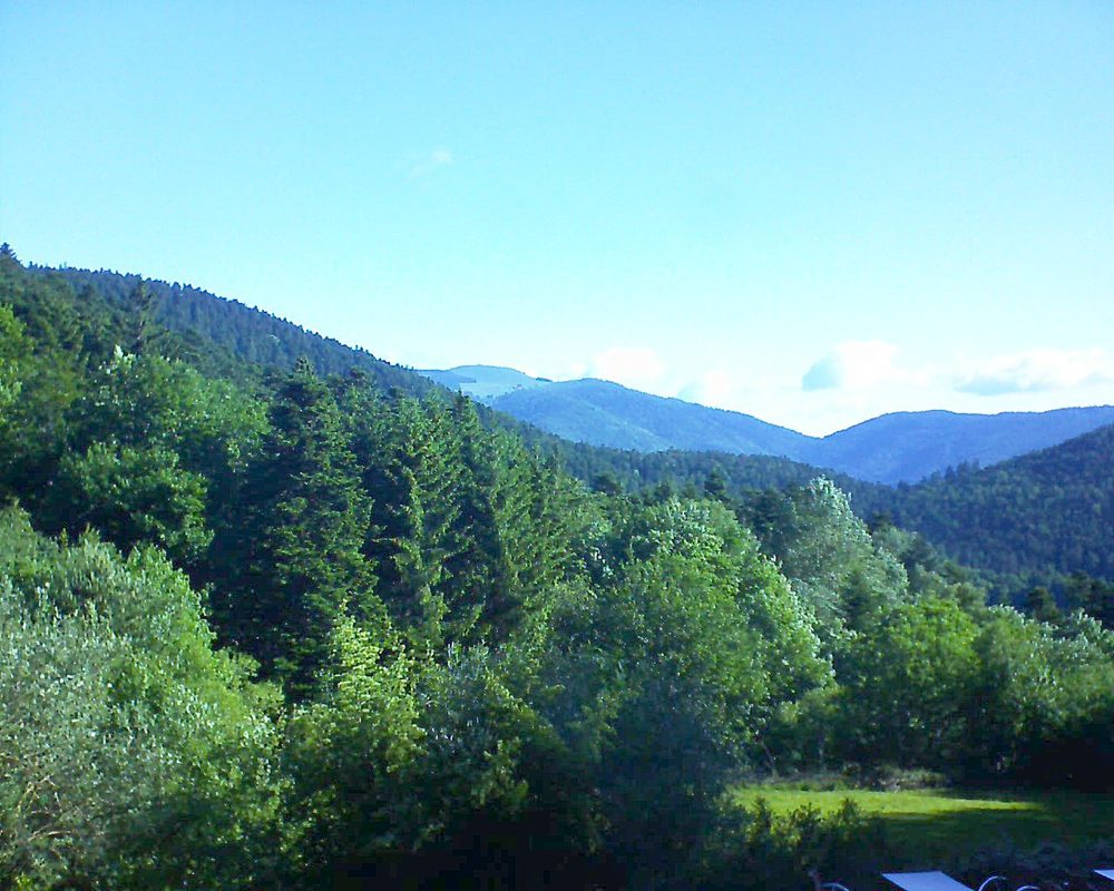 Le petit ballon vu depuis le Domaine Langmatt à Murbach le 08.06.2019 à 08:30 Le petit ballon (Alsace, Vosges) le 08.06.2019 à 08:30
