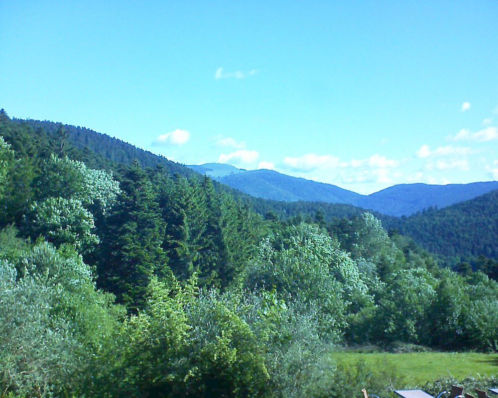 Le petit ballon vu depuis le Domaine Langmatt à Murbach le 08.06.2019 à 09:15 Le petit ballon (Alsace, Vosges) le 08.06.2019 à 09:15