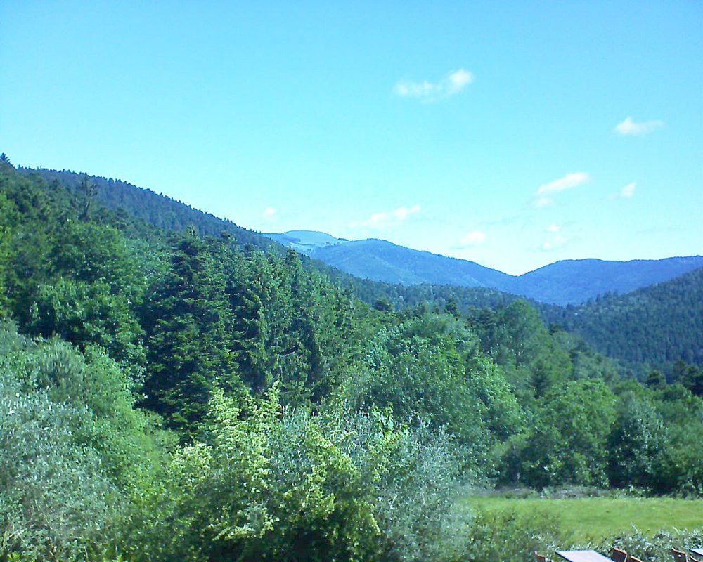 Le petit ballon vu depuis le Domaine Langmatt à Murbach le 08.06.2019 à 10:45 Le petit ballon (Alsace, Vosges) le 08.06.2019 à 10:45