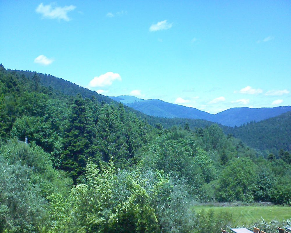 Le petit ballon vu depuis le Domaine Langmatt à Murbach le 08.06.2019 à 13:00 Le petit ballon (Alsace, Vosges) le 08.06.2019 à 13:00