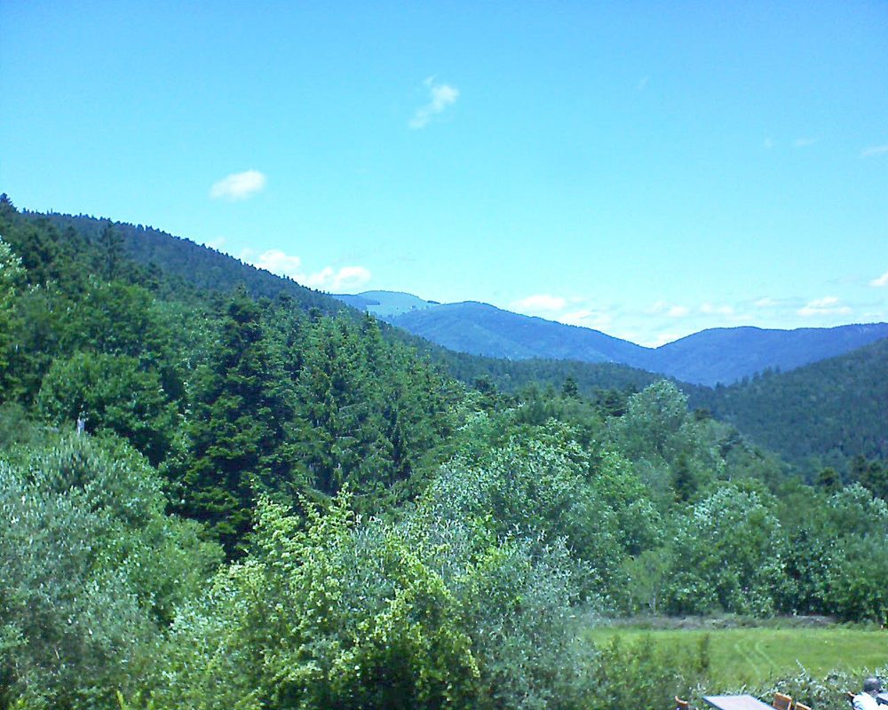 Le petit ballon vu depuis le Domaine Langmatt à Murbach le 08.06.2019 à 13:15 Le petit ballon (Alsace, Vosges) le 08.06.2019 à 13:15