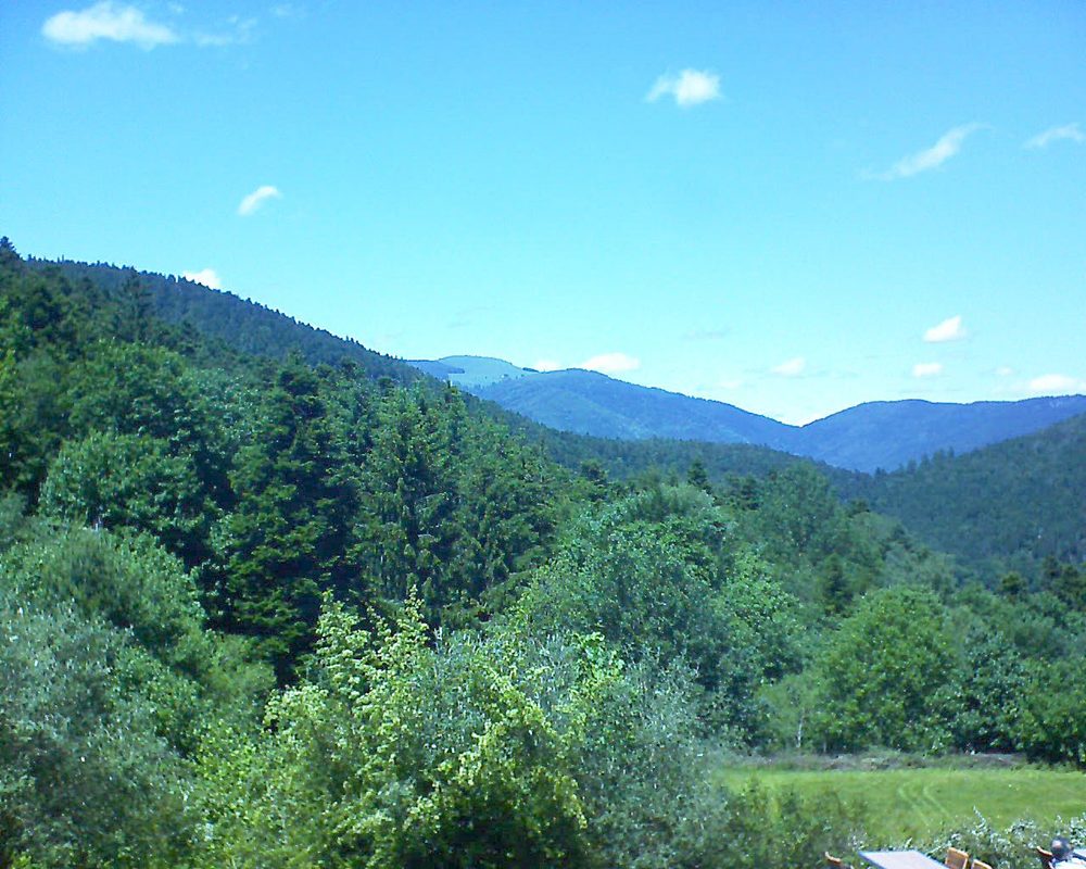Le petit ballon vu depuis le Domaine Langmatt à Murbach le 08.06.2019 à 14:15 Le petit ballon (Alsace, Vosges) le 08.06.2019 à 14:15