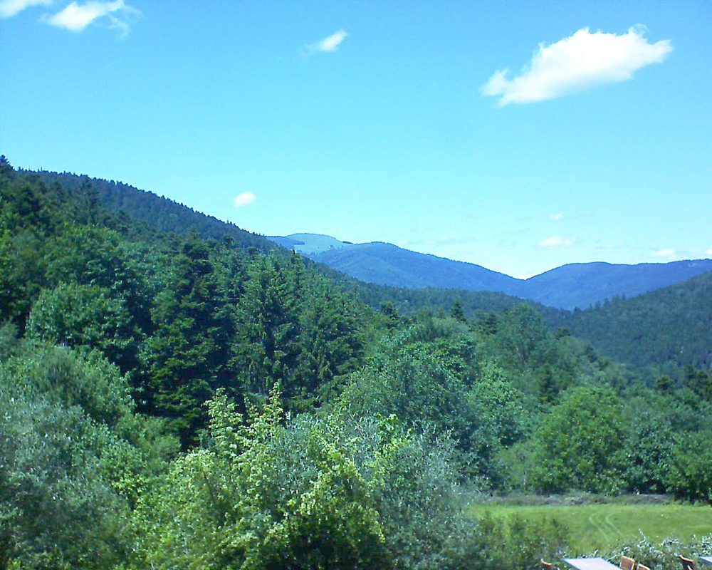 Le petit ballon vu depuis le Domaine Langmatt à Murbach le 08.06.2019 à 14:30 Le petit ballon (Alsace, Vosges) le 08.06.2019 à 14:30