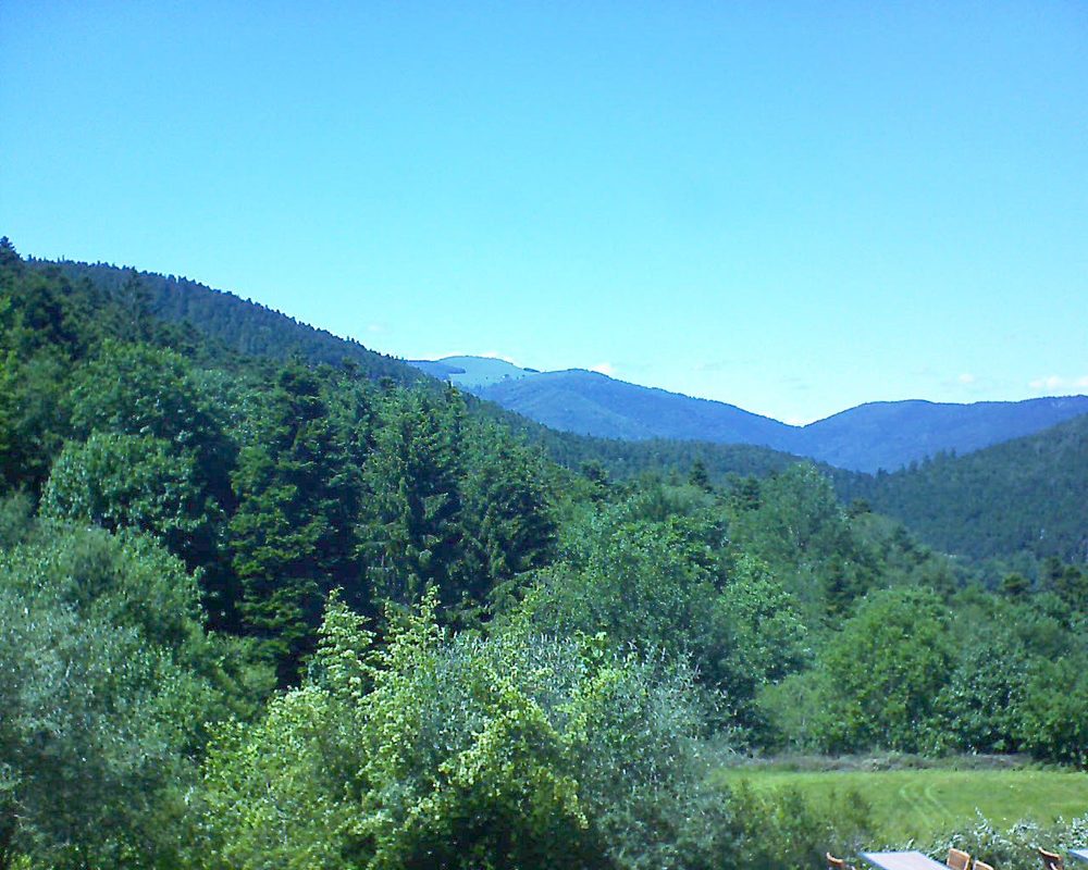 Le petit ballon vu depuis le Domaine Langmatt à Murbach le 08.06.2019 à 15:00 Le petit ballon (Alsace, Vosges) le 08.06.2019 à 15:00