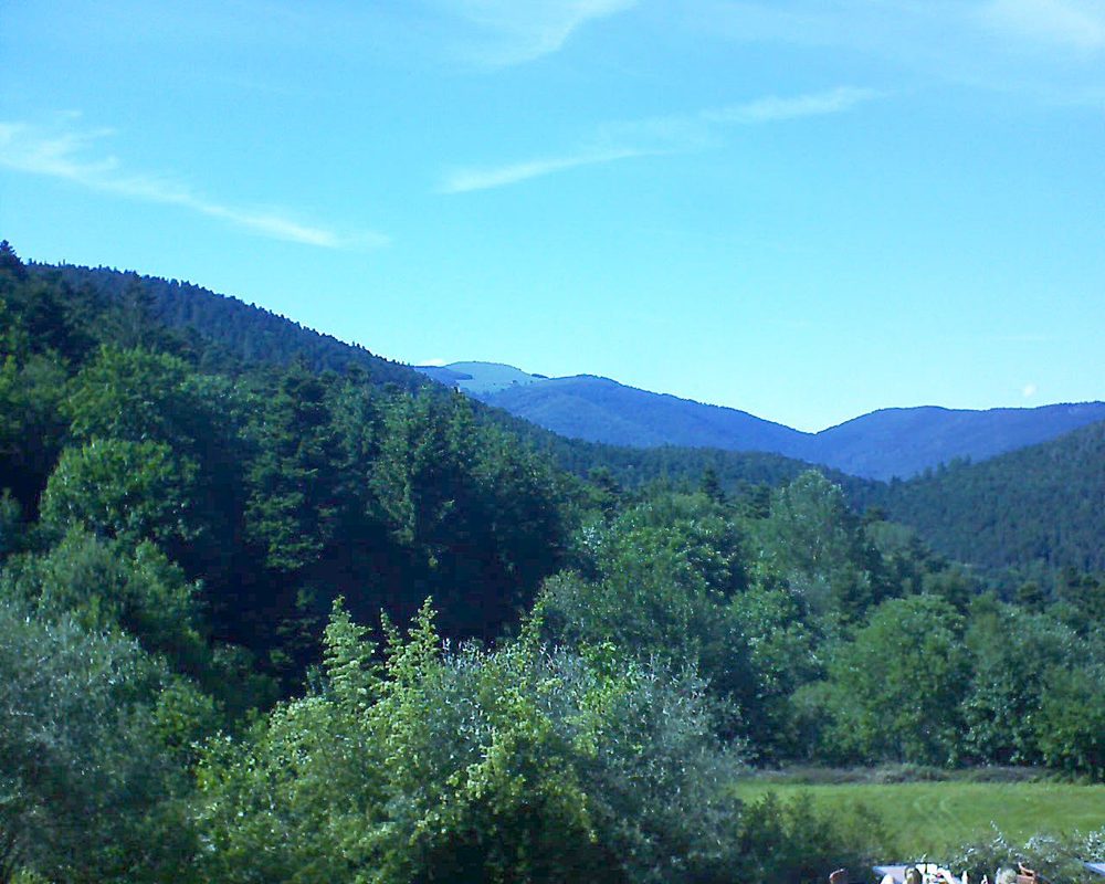 Le petit ballon vu depuis le Domaine Langmatt à Murbach le 08.06.2019 à 16:45 Le petit ballon (Alsace, Vosges) le 08.06.2019 à 16:45