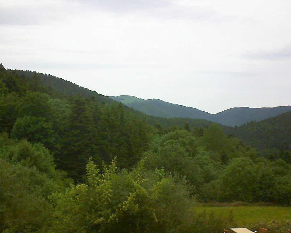 Le petit ballon vu depuis le Domaine Langmatt à Murbach le 09.06.2019 à 13:00 Le petit ballon (Alsace, Vosges) le 09.06.2019 à 13:00
