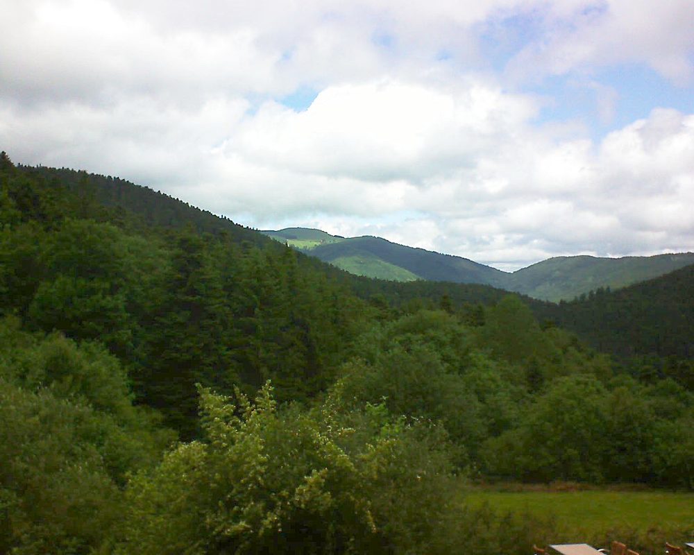 Le petit ballon vu depuis le Domaine Langmatt à Murbach le 12.06.2019 à 13:00 Le petit ballon (Alsace, Vosges) le 12.06.2019 à 13:00