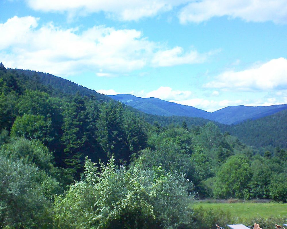 Le petit ballon vu depuis le Domaine Langmatt à Murbach le 12.06.2019 à 15:45 Le petit ballon (Alsace, Vosges) le 12.06.2019 à 15:45