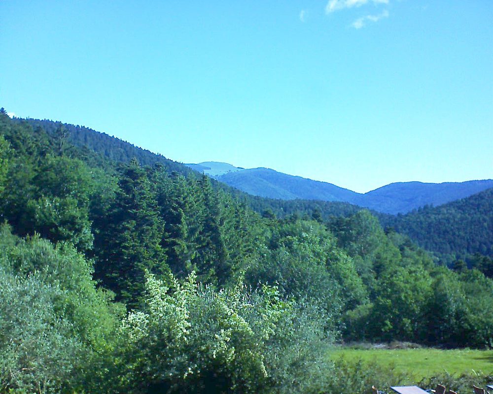 Le petit ballon vu depuis le Domaine Langmatt à Murbach le 13.06.2019 à 09:15 Le petit ballon (Alsace, Vosges) le 13.06.2019 à 09:15