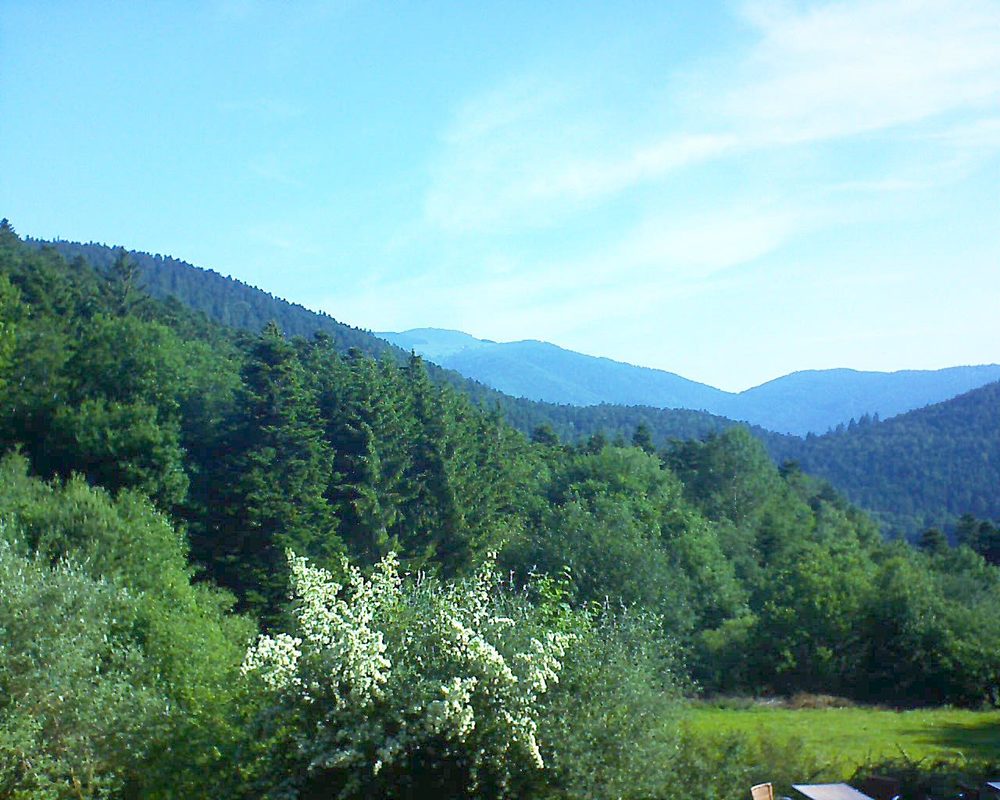 Le petit ballon vu depuis le Domaine Langmatt à Murbach le 18.06.2019 à 09:00 Le petit ballon (Alsace, Vosges) le 18.06.2019 à 09:00
