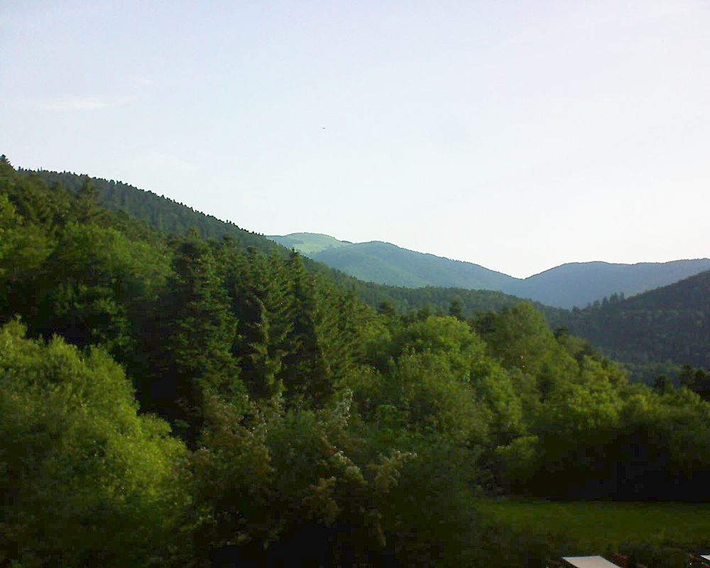 Le petit ballon vu depuis le Domaine Langmatt à Murbach le 25.06.2019 à 07:45 Le petit ballon (Alsace, Vosges) le 25.06.2019 à 07:45