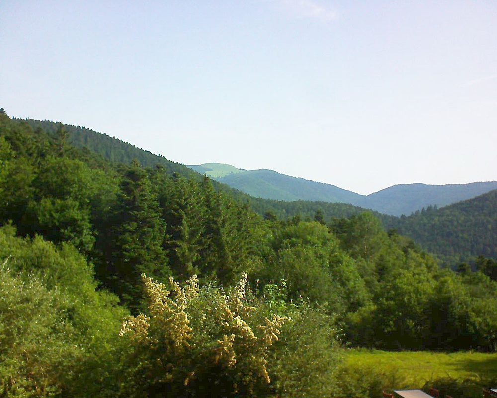 Le petit ballon vu depuis le Domaine Langmatt à Murbach le 25.06.2019 à 09:00 Le petit ballon (Alsace, Vosges) le 25.06.2019 à 09:00