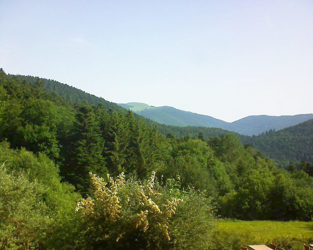 Le petit ballon vu depuis le Domaine Langmatt à Murbach le 25.06.2019 à 09:15 Le petit ballon (Alsace, Vosges) le 25.06.2019 à 09:15