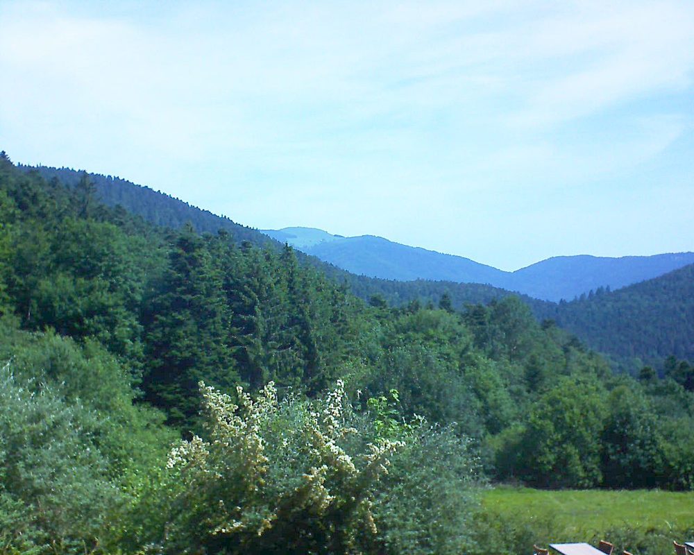 Le petit ballon vu depuis le Domaine Langmatt à Murbach le 25.06.2019 à 11:00 Le petit ballon (Alsace, Vosges) le 25.06.2019 à 11:00