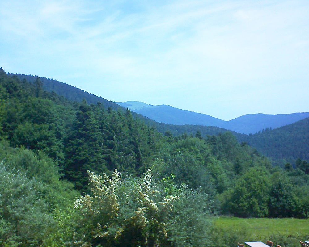 Le petit ballon vu depuis le Domaine Langmatt à Murbach le 25.06.2019 à 11:45 Le petit ballon (Alsace, Vosges) le 25.06.2019 à 11:45