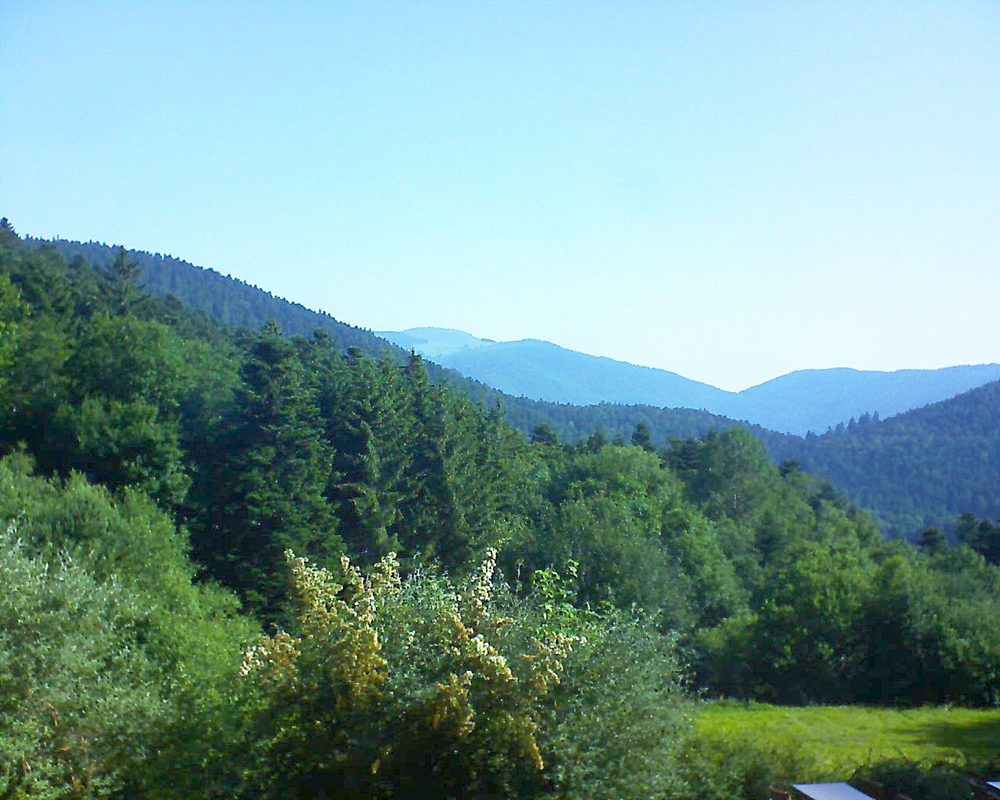 Le petit ballon vu depuis le Domaine Langmatt à Murbach le 26.06.2019 à 09:00 Le petit ballon (Alsace, Vosges) le 26.06.2019 à 09:00