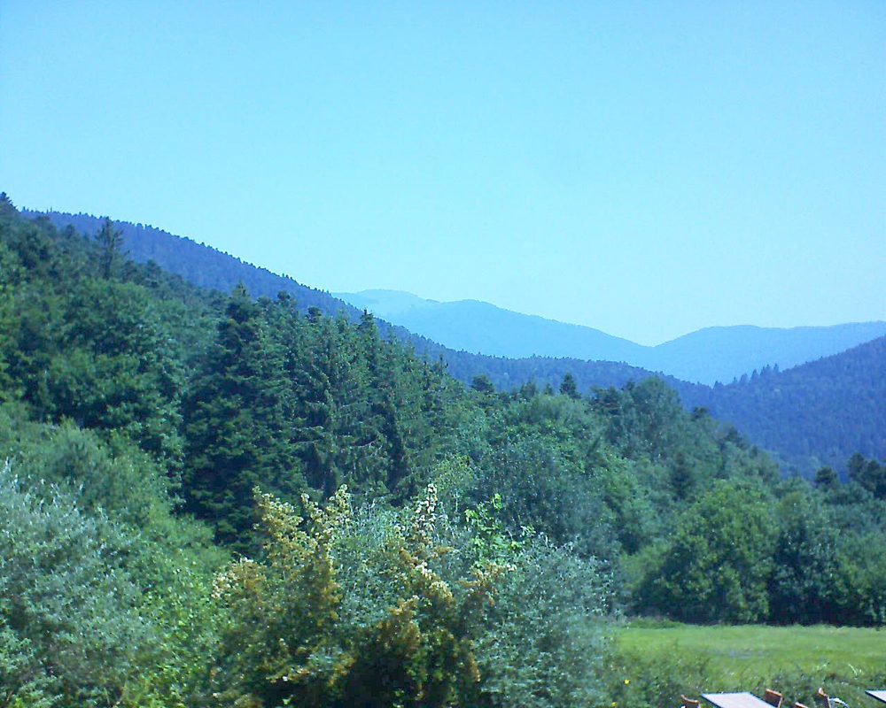 Le petit ballon vu depuis le Domaine Langmatt à Murbach le 27.06.2019 à 11:45 Le petit ballon (Alsace, Vosges) le 27.06.2019 à 11:45
