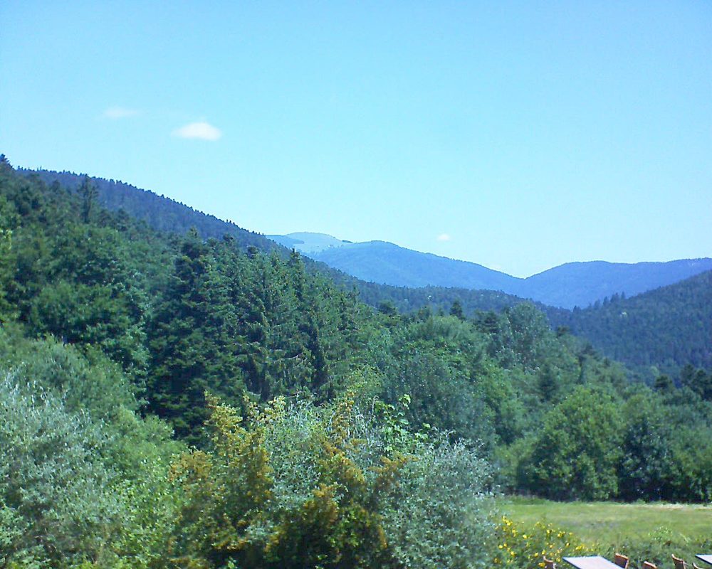 Le petit ballon vu depuis le Domaine Langmatt à Murbach le 02.07.2019 à 12:00 Le petit ballon (Alsace, Vosges) le 02.07.2019 à 12:00