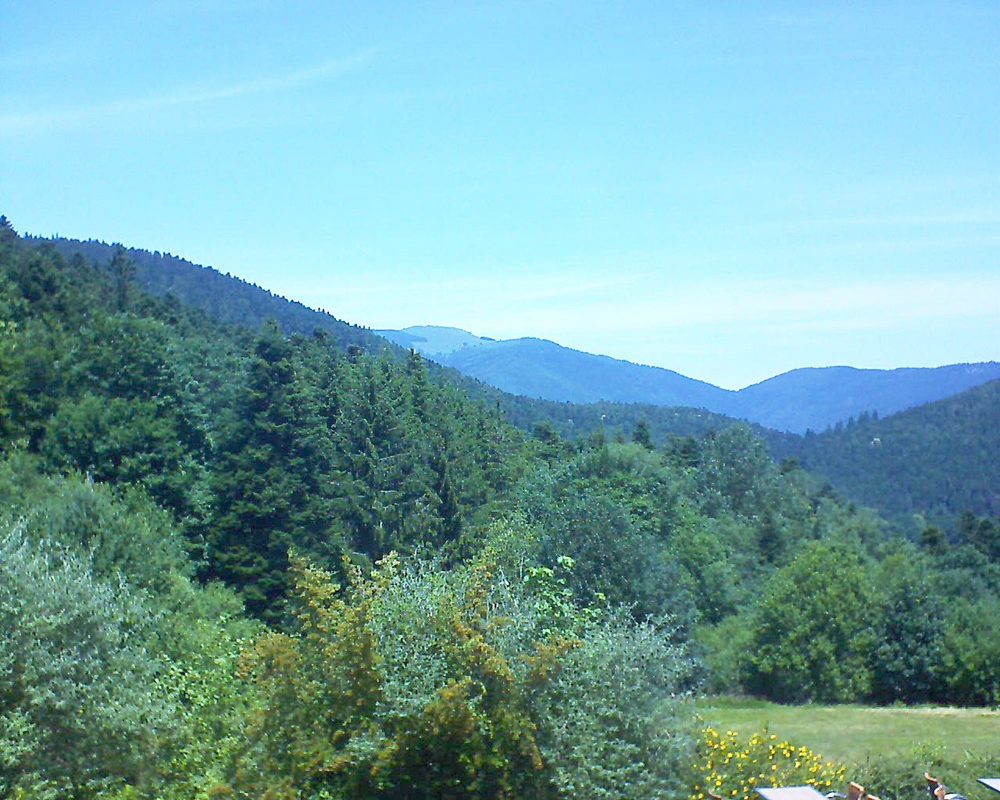 Le petit ballon vu depuis le Domaine Langmatt à Murbach le 03.07.2019 à 13:00 Le petit ballon (Alsace, Vosges) le 03.07.2019 à 13:00