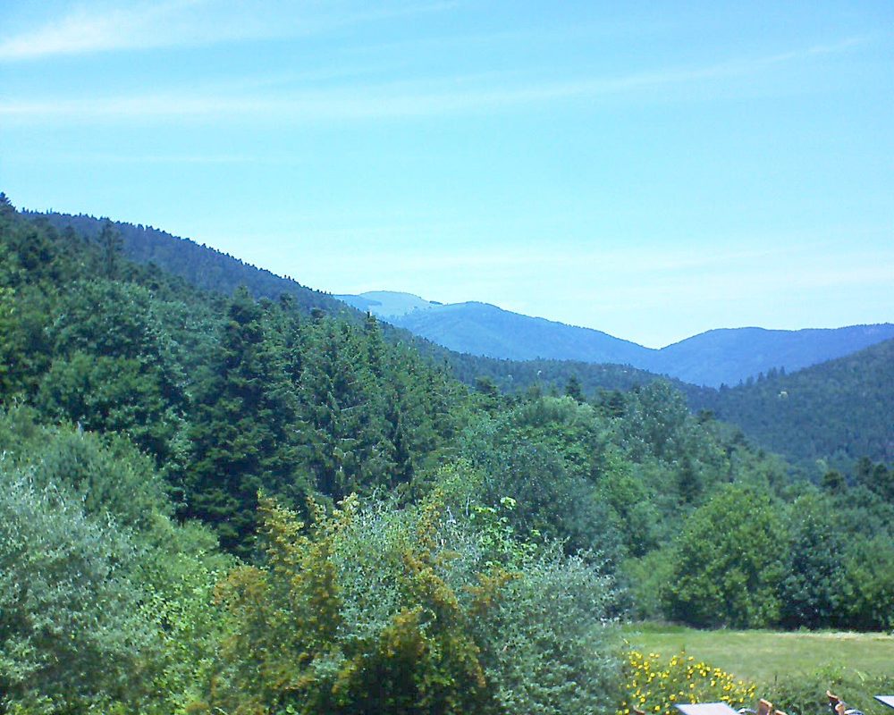 Le petit ballon vu depuis le Domaine Langmatt à Murbach le 03.07.2019 à 13:15 Le petit ballon (Alsace, Vosges) le 03.07.2019 à 13:15