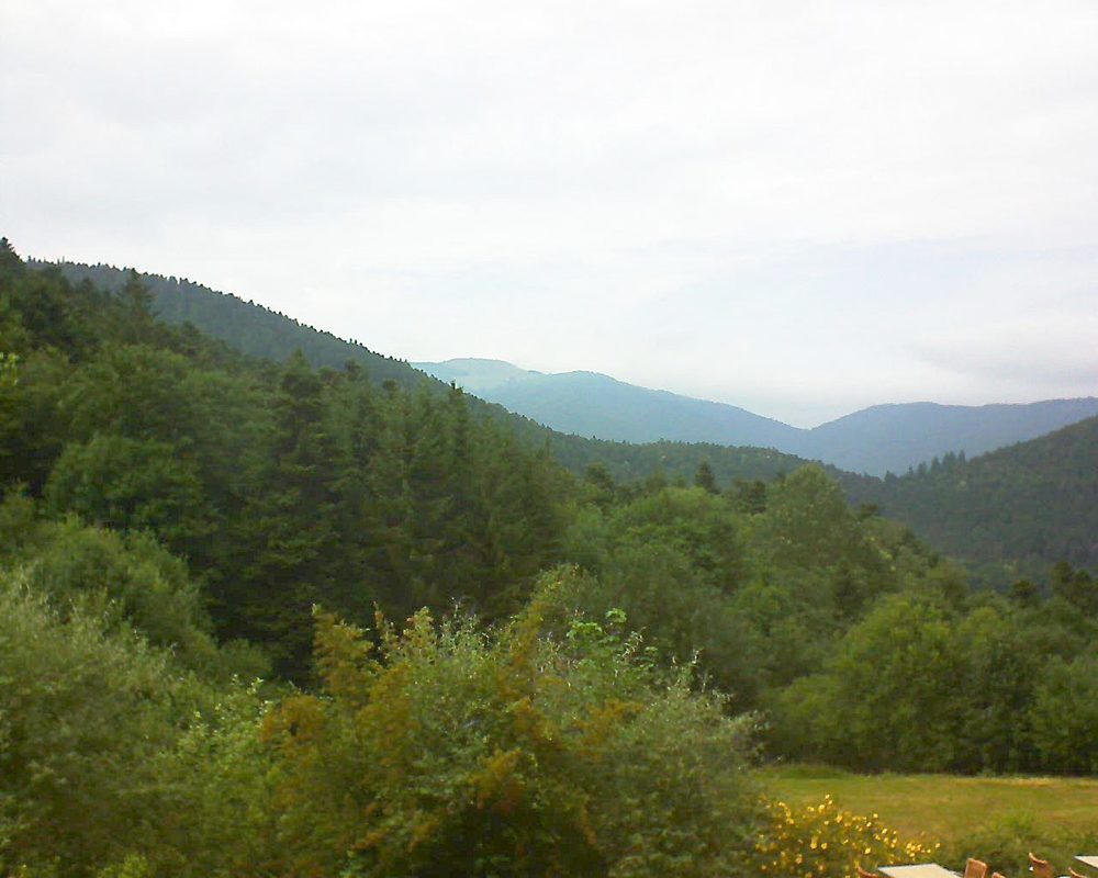 Le petit ballon vu depuis le Domaine Langmatt à Murbach le 08.07.2019 à 16:00 Le petit ballon (Alsace, Vosges) le 08.07.2019 à 16:00