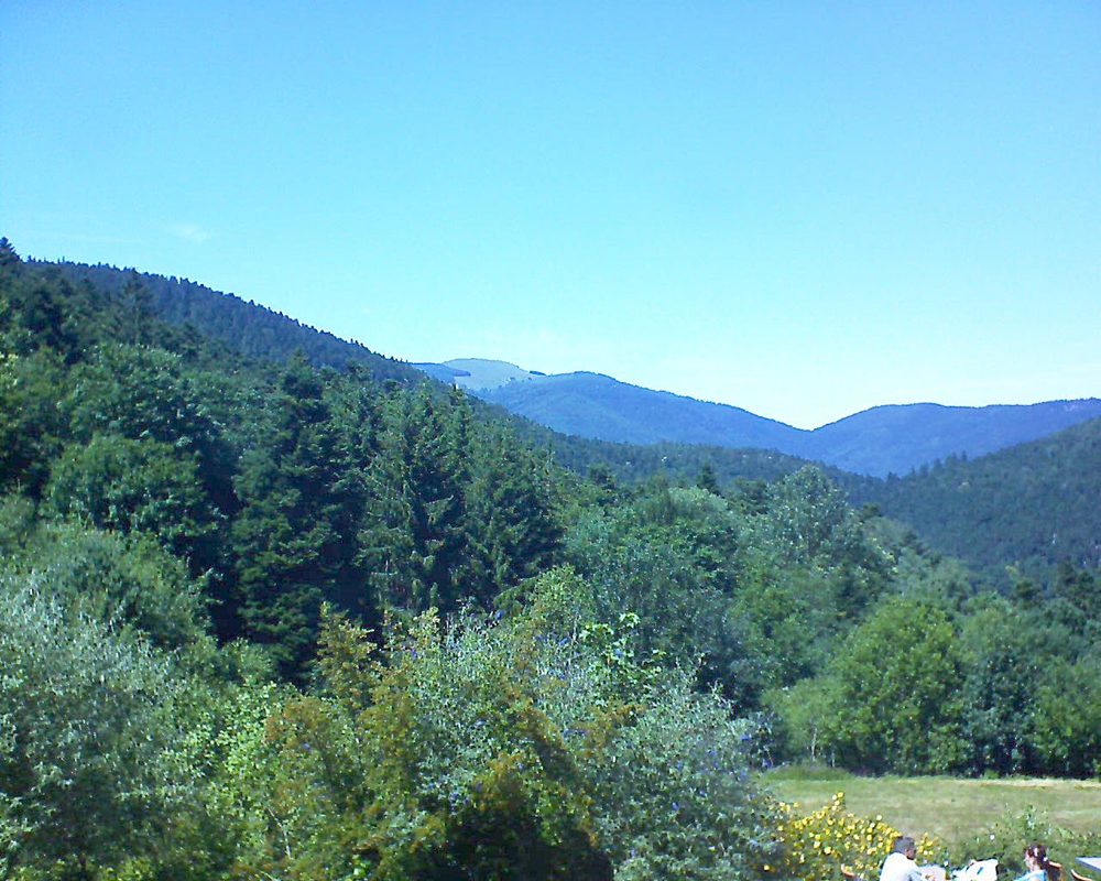 Le petit ballon vu depuis le Domaine Langmatt à Murbach le 10.07.2019 à 15:00 Le petit ballon (Alsace, Vosges) le 10.07.2019 à 15:00