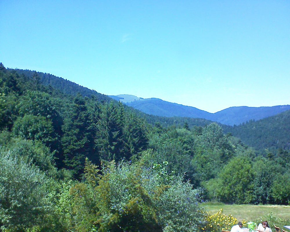 Le petit ballon vu depuis le Domaine Langmatt à Murbach le 10.07.2019 à 15:15 Le petit ballon (Alsace, Vosges) le 10.07.2019 à 15:15