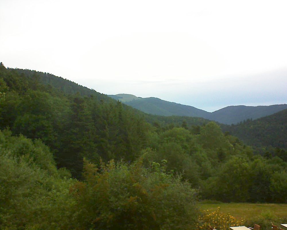 Le petit ballon vu depuis le Domaine Langmatt à Murbach le 11.07.2019 à 06:45 Le petit ballon (Alsace, Vosges) le 11.07.2019 à 06:45