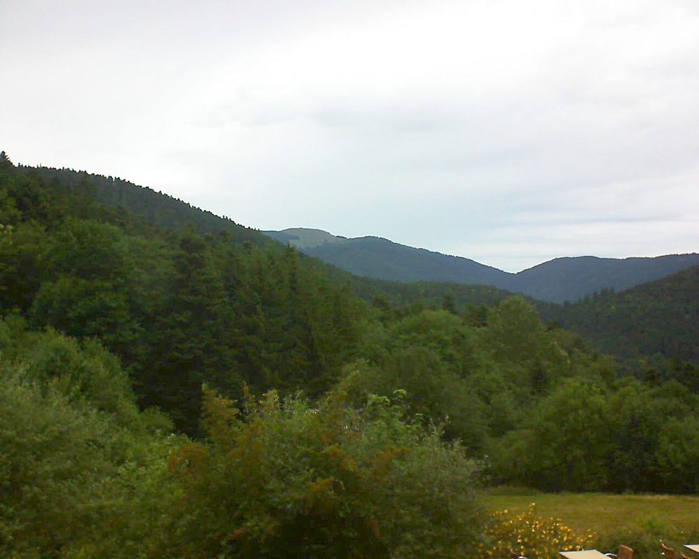 Le petit ballon vu depuis le Domaine Langmatt à Murbach le 11.07.2019 à 09:00 Le petit ballon (Alsace, Vosges) le 11.07.2019 à 09:00