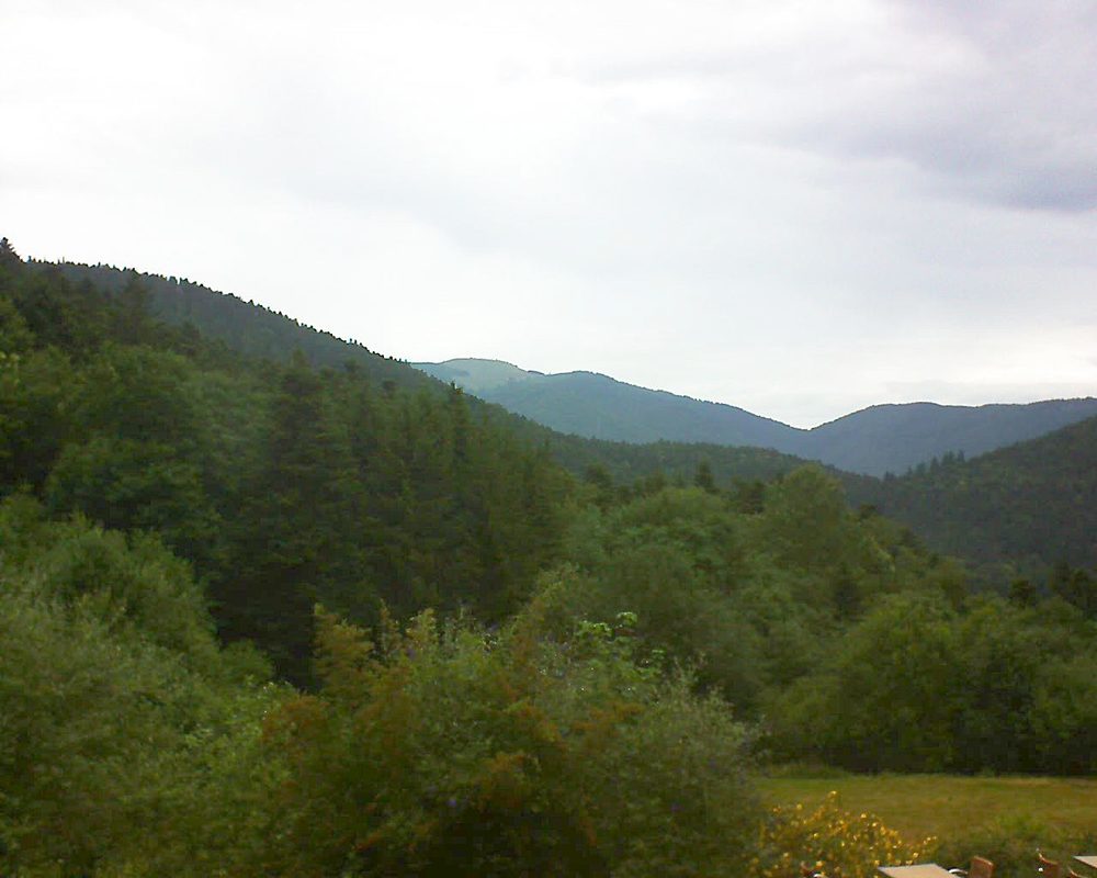 Le petit ballon vu depuis le Domaine Langmatt à Murbach le 11.07.2019 à 14:15 Le petit ballon (Alsace, Vosges) le 11.07.2019 à 14:15