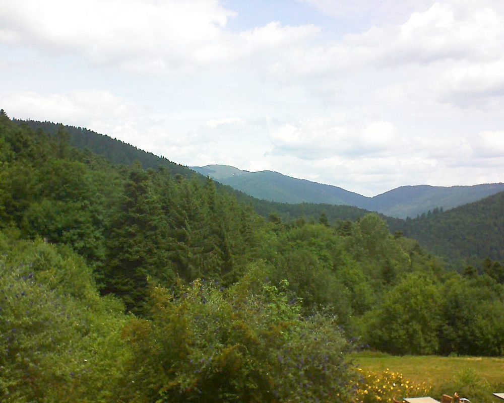 Le petit ballon vu depuis le Domaine Langmatt à Murbach le 19.07.2019 à 12:15 Le petit ballon (Alsace, Vosges) le 19.07.2019 à 12:15