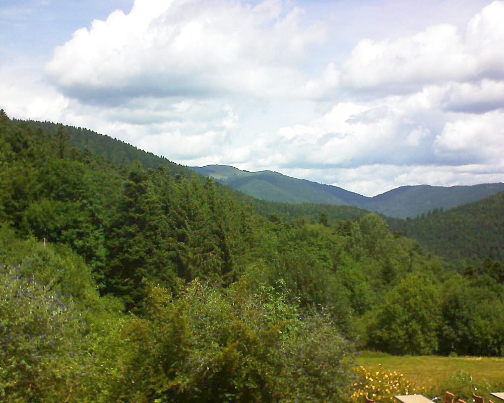 Le petit ballon vu depuis le Domaine Langmatt à Murbach le 21.07.2019 à 12:15 Le petit ballon (Alsace, Vosges) le 21.07.2019 à 12:15