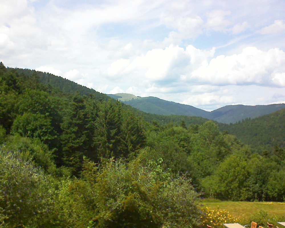 Le petit ballon vu depuis le Domaine Langmatt à Murbach le 21.07.2019 à 15:15 Le petit ballon (Alsace, Vosges) le 21.07.2019 à 15:15