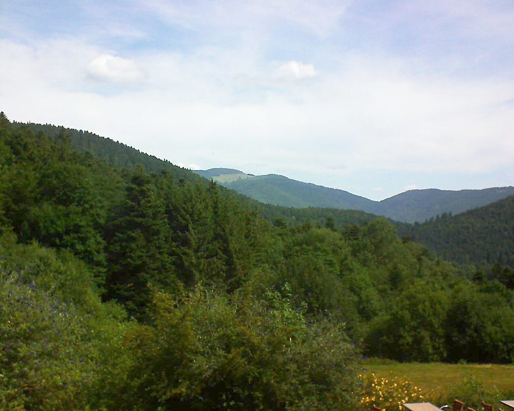 Le petit ballon vu depuis le Domaine Langmatt à Murbach le 22.07.2019 à 11:00 Le petit ballon (Alsace, Vosges) le 22.07.2019 à 11:00
