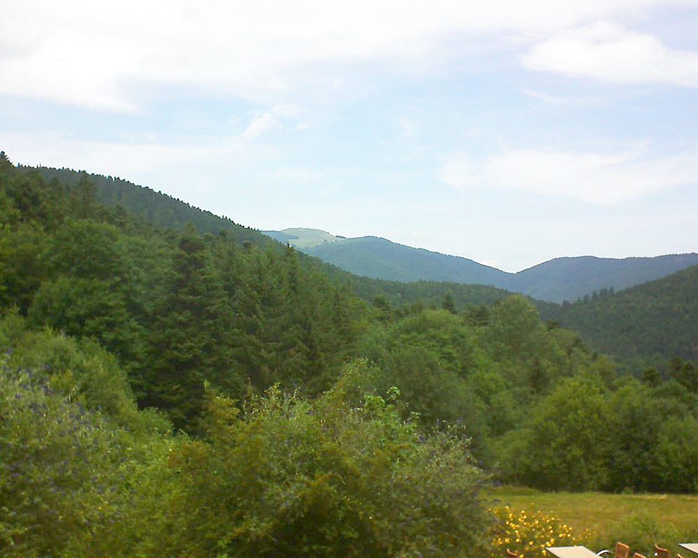 Le petit ballon vu depuis le Domaine Langmatt à Murbach le 22.07.2019 à 13:00 Le petit ballon (Alsace, Vosges) le 22.07.2019 à 13:00