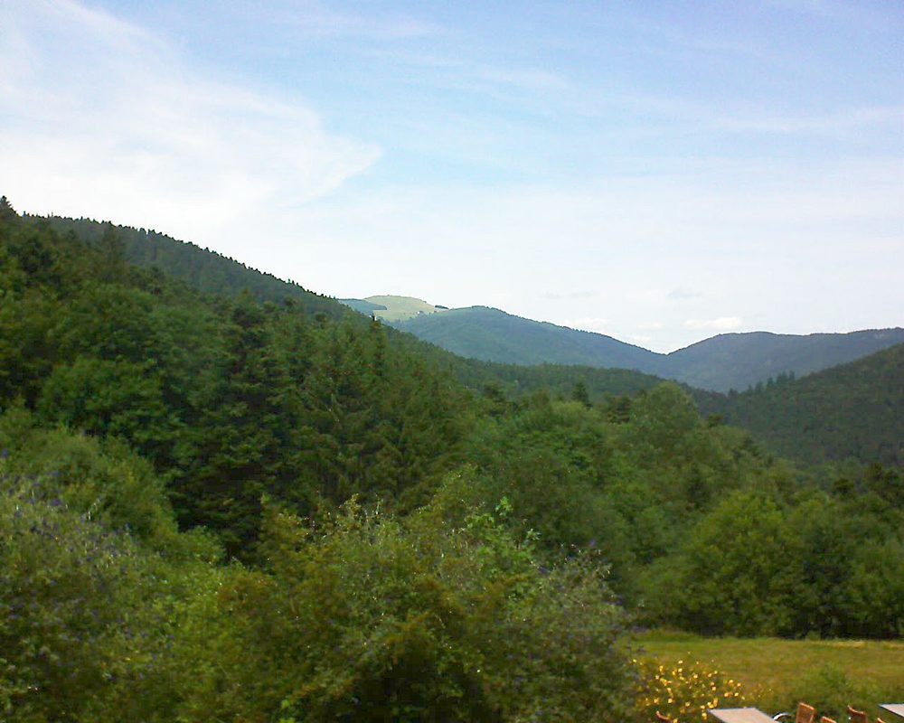 Le petit ballon vu depuis le Domaine Langmatt à Murbach le 22.07.2019 à 14:00 Le petit ballon (Alsace, Vosges) le 22.07.2019 à 14:00