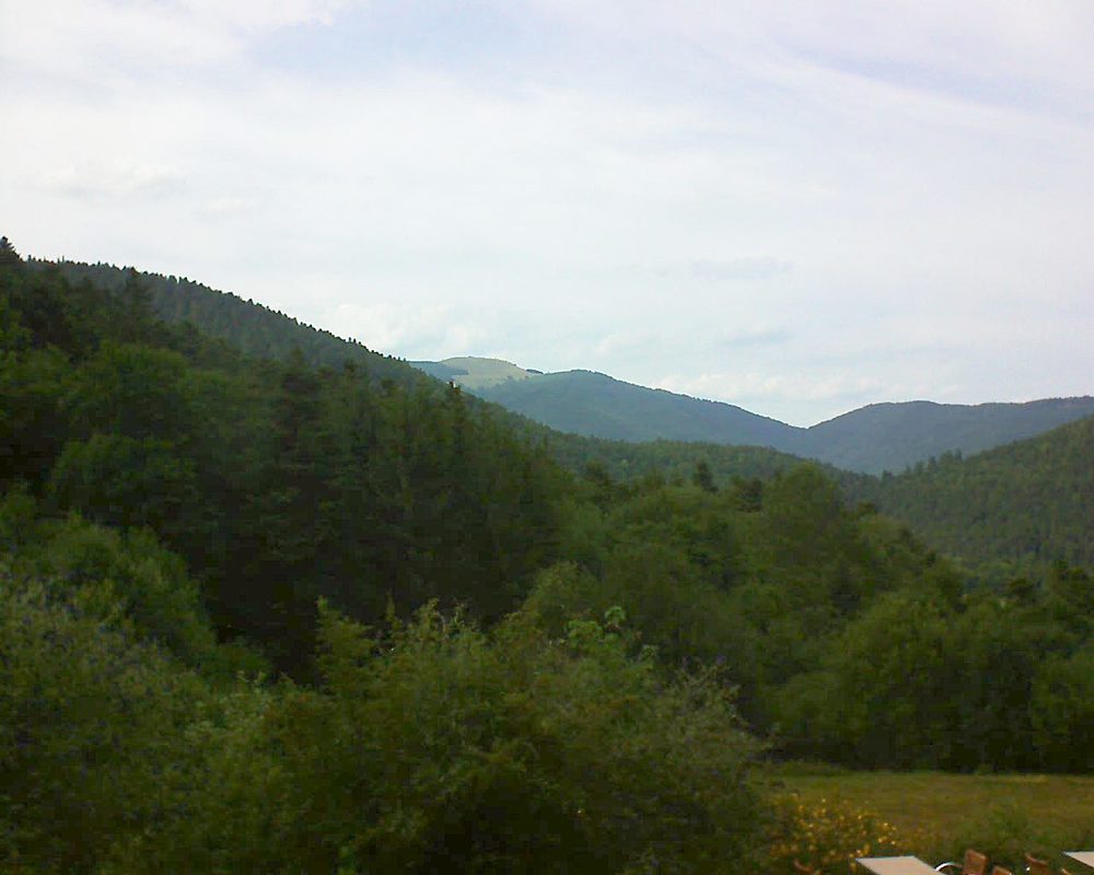Le petit ballon vu depuis le Domaine Langmatt à Murbach le 22.07.2019 à 17:00 Le petit ballon (Alsace, Vosges) le 22.07.2019 à 17:00