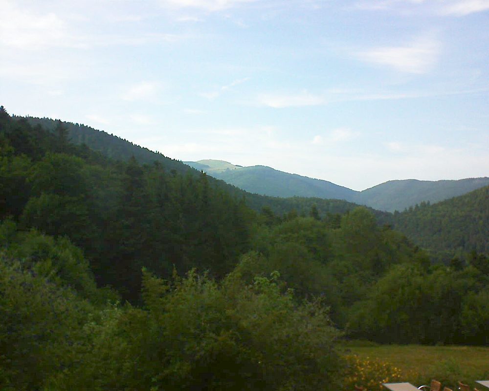 Le petit ballon vu depuis le Domaine Langmatt à Murbach le 22.07.2019 à 19:00 Le petit ballon (Alsace, Vosges) le 22.07.2019 à 19:00