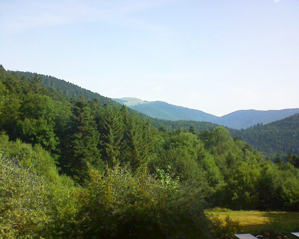 Le petit ballon vu depuis le Domaine Langmatt à Murbach le 25.07.2019 à 09:15 Le petit ballon (Alsace, Vosges) le 25.07.2019 à 09:15